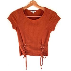 Charlotte Russe Burnt Orange Crop Top Small